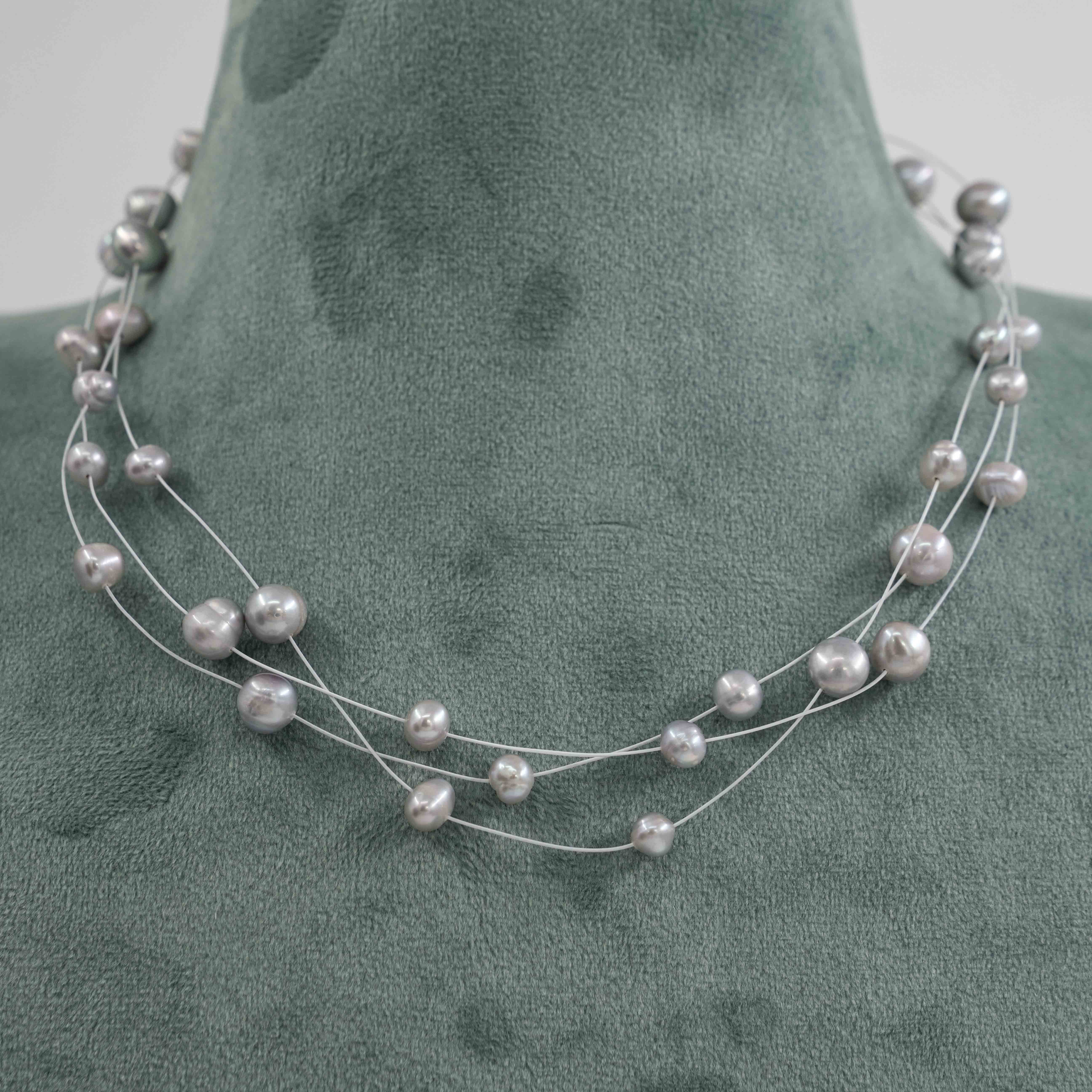 The Pearl Atelier by Kabra Pearls - 3 Layered Pearl Fancy Chain